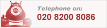Call us on 020 8200 8086